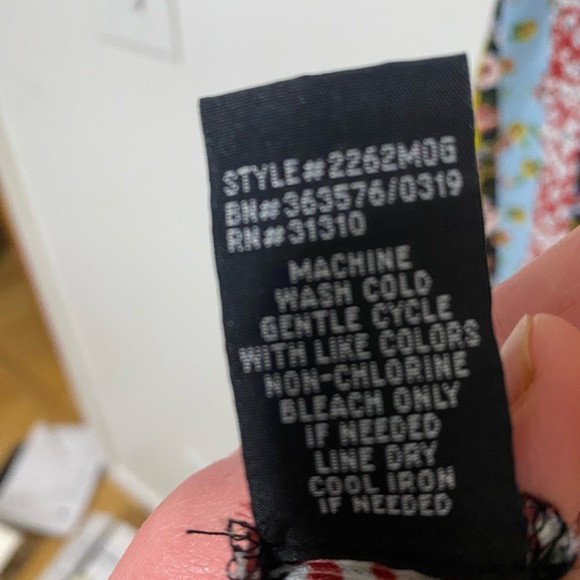 by&by Girls Multicolor Floral Patchwork High Low Back Tie String Size 7 - Picture 9 of 9